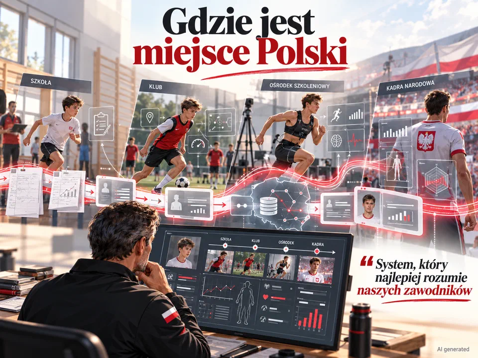 Infografika o wykorzystaniu danych na etapach szkoły, klubu, ośrodka szkoleniowego i kadry narodowej