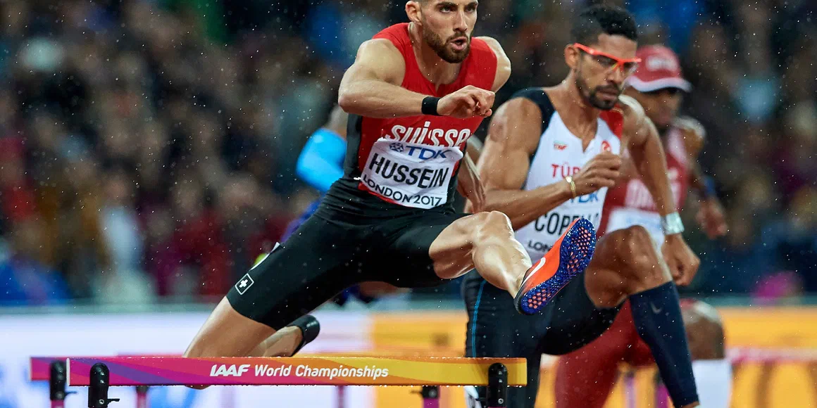 Great Britain, London - 2017 August 09: Kariem Hussein from Switzerland competes in mens 400 meters hurdles final during IAAF World Championships London 2017 Day 6 at London Stadium on August 09, 2017 in London, Great Britain.

Mandatory credit:
Photo by © Adam Nurkiewicz

Adam Nurkiewicz declares that he has no rights to the image of people at the photographs of his authorship.

Picture also available in RAW (NEF) or TIFF format on special request.

Any editorial, commercial or promotional use requires written permission from the author of image